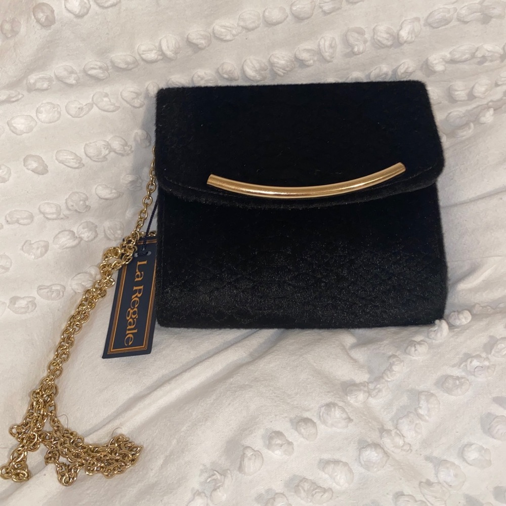New La Regale Black evening clutch